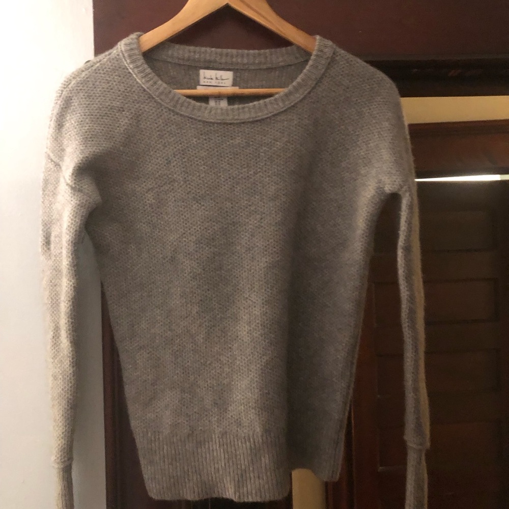 Nicole Miller Cashmere Cozy Gray Women's Crewneck Sweater